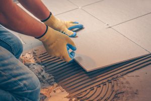presentation of how to install tile floor by professional tiler